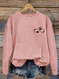 Women's Infinity Cat Paw Print Print Sweatshirt