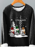 Weit Weihnachtsschneemann Lässig Sweatshirts