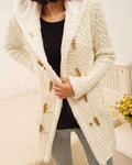 2022 New cashmere thick warm hooded coat