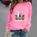 Christmas print long sleeve crew neck sweatshirt