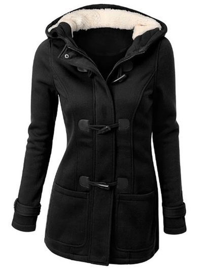 Basics Simple Regular Fit Casual Hooded Fleece Coat