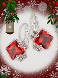 Christmas Simple Rhinestone Gem Alloy Earrings