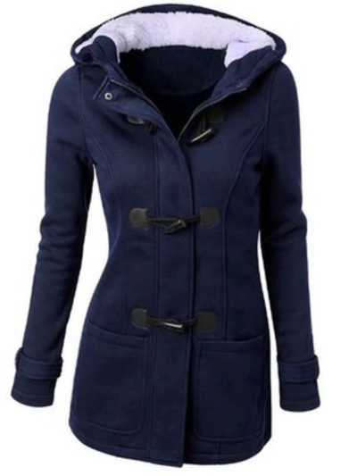 Basics Simple Regular Fit Casual Hooded Fleece Coat