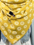 Yellow Printed Casual Scarves