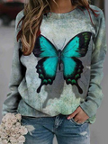 Butterfly Loose Casual Sweatshirts