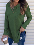 AsymmetricalNeck Casual Tunic Tops