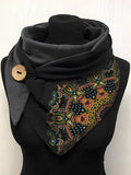 Casual ethnic pattern totem print triangle scarf Autumn Winter Warm scarf