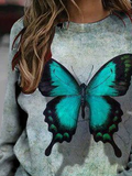 Butterfly Loose Casual Sweatshirts