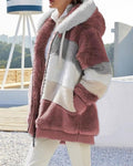 HOT SELL RCONTRASTING LAMB WOOL PADDED COAT SPECIAL OFFER