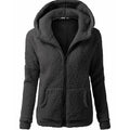 Damen Langarm Kapuzen Full Zip Polarfleecejacke Hoodiejacke Wandern Windjacke Winter Outdoor winddicht weich warm leichte Oberbekleidung Trenchcoat Top Single Slider Klettern Camping