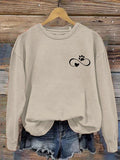 Women's Infinity Cat Paw Print Print Sweatshirt