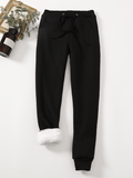 Women's Lamb Fleece Thickened Warm Sweatpants