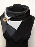 Women's Contrast Line Triangle Scarf Casual Mature