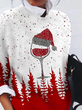 Christmas Wine Glass Casual T-Shirt