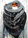 Casual Elk Pattern Triangle Scarf Windproof/Warm