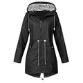 Women's Raincoats Windbreaker Rain Jacket Waterproof Lightweight Outdoor Long Hooded Trench Coats Top Thermal Warm Windproof Breathable Cargo Camping Climbing Hunting Fishing Travel