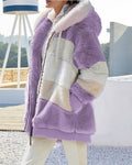 HOT SELL RCONTRASTING LAMB WOOL PADDED COAT SPECIAL OFFER