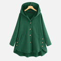 Women Vintage Solid Long Sleeve Hoodie Sweater Coat - Buy2 Free Shipping