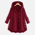 Women Vintage Solid Long Sleeve Hoodie Sweater Coat - Buy2 Free Shipping