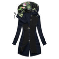 Women's Casual Jacket Hoodie Jacket Active Casual St. Patrick's Day Full Zip Pocket Print Street Daily Going out Outdoor Coat Polyester Regular Green Gray Navy Blue Fall Winter Zipper Hoodie Regular