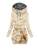 Women's Daily Vintage Maple Leaf Fox Print Hoodies