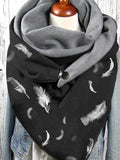 Feather-patterned scarves and shawls