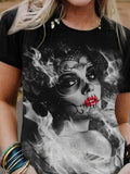 Punk Skull Art Casual T-Shirt