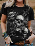 Punk Skull Art Casual T-Shirt