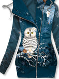 Women's Winter Vintage Owl Print Casual Sweatshirt