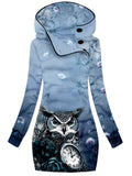 Women's Floral Owl Art Casual Sweatshirt