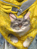 Cute Cat Casual Print Scarf