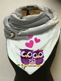 Women's Owl Print Casual Wrap Scarf