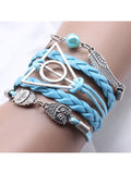 Deathly Hallows Vintage Leather Strap Bracelet Various Owl Wing Bracelets Snitch