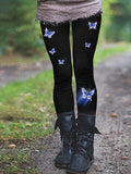 Women's Butterfly Print Thermal Leggings