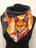 Winter Fox Print Scarf and Shawl