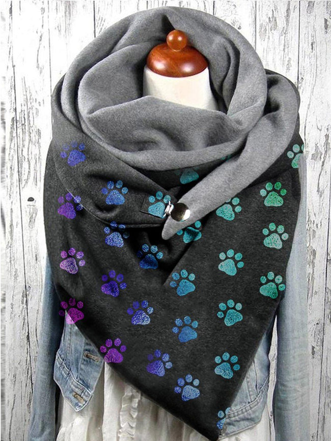 Casual cat paw scarf and shawl