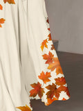 Maple Leaf Artistic Wide Leg Pants