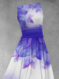 Women's Floral Gradient Art Flowy Dress