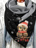 Owl print casual scarf and shawl