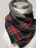 Vintage Check Fleece Thickened Scarf