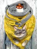 Cute Cat Casual Print Scarf