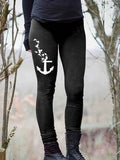 Women's Anchor Casual Tight Leggings