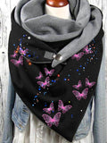 Butterfly Print Casual Scarf and Shawl