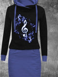 Women's Simple Music Note Leisure Casual Dress