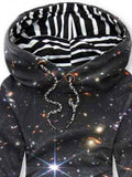 Women's Starry Sky Print Sweatjacke