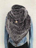 Women's Four Sided Continuous Pattern Print Casual Wrap Scarf