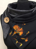 Women's Abstract Art Floral Fleece Casual Scarf