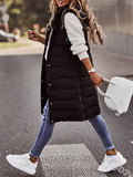 Ladies Solid Color Hooded Long Slim Fit Cardigan Jacket