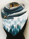 Forest print scarf and shawl