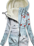 Women's Winter Polar Bear Print Casual Track Jacket